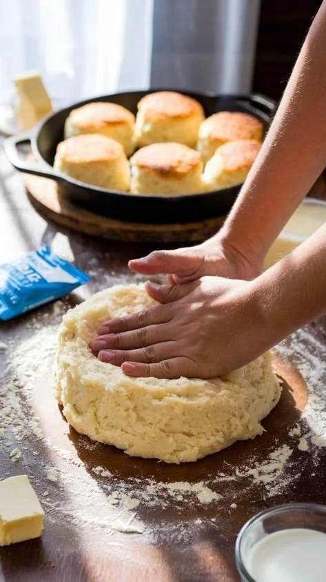 Flaky Angel Biscuits fresh out of the oven, perfect for breakfast or dinner.