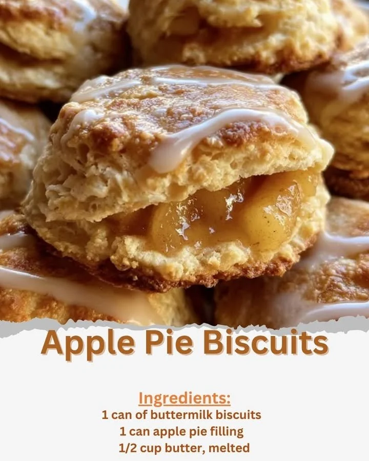 Delicious Apple Pie Biscuits ready to be served on a plate.