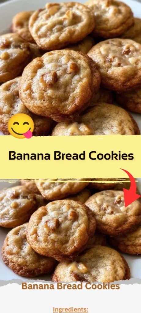 Delicious homemade banana bread cookies fresh from the oven