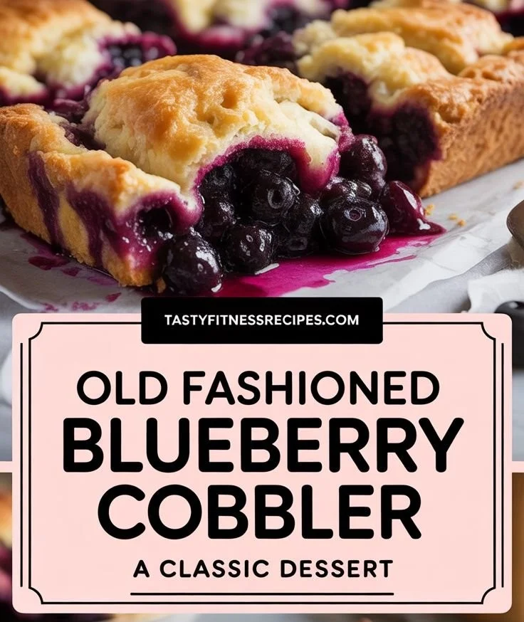 Delicious blueberry crisp topped with a golden crumb layer