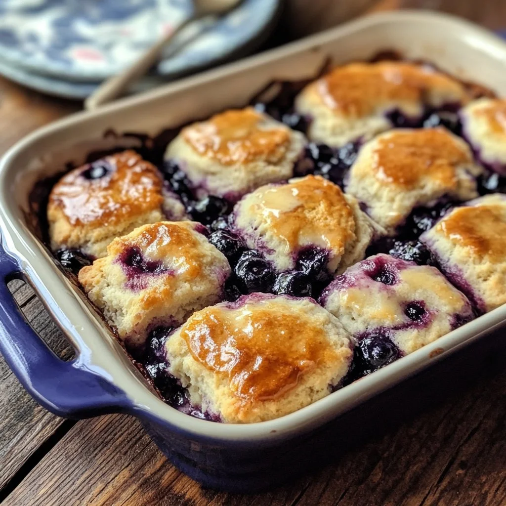 Homemade blueberry swim biscuits on a plate, a delicious snack option.