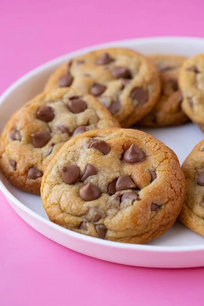 Delicious classic chocolate chip cookies fresh from the oven