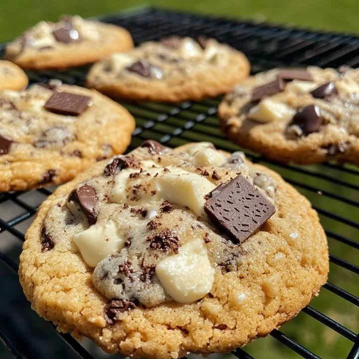 Delicious cookies and cream stuffed cookies with creamy filling