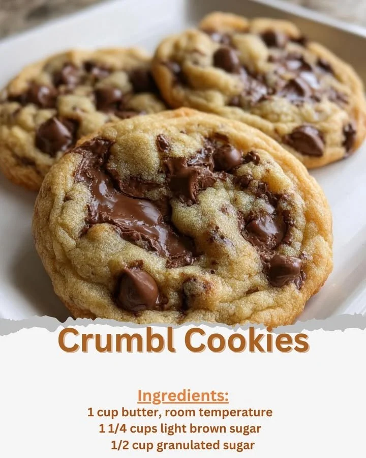 Freshly baked Crumbl Cookies in an assortment of flavors and toppings.