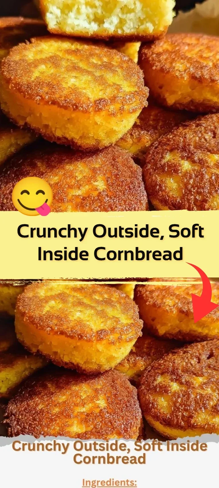 Delicious cornbread with a crunchy exterior and soft interior
