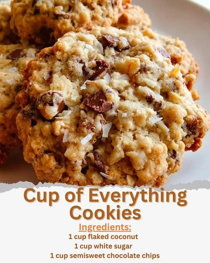 Cup of Everything Cookies with a variety of toppings and flavors