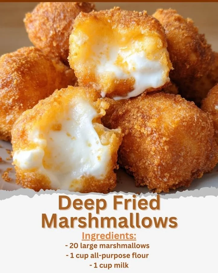 Plate of delicious deep fried marshmallows ready to enjoy.