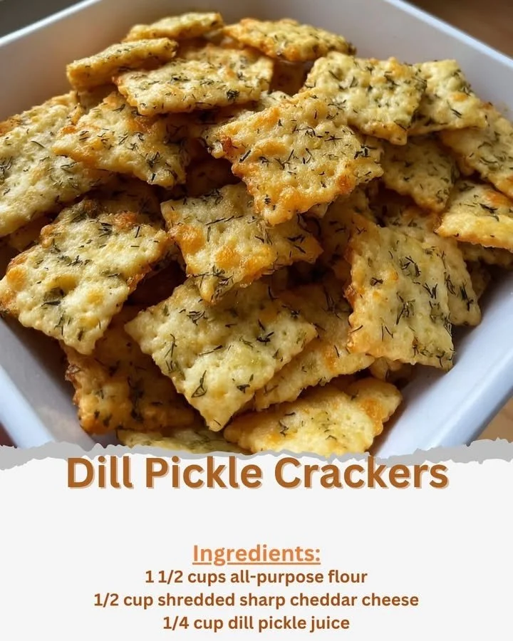 Delicious Dill Pickle Crackers in a bowl ready for snacking