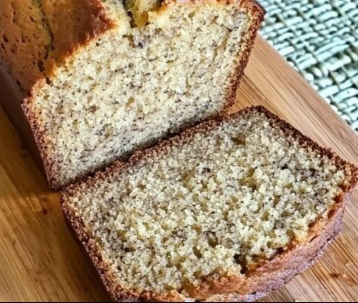 Homemade easy banana bread freshly baked and sliced