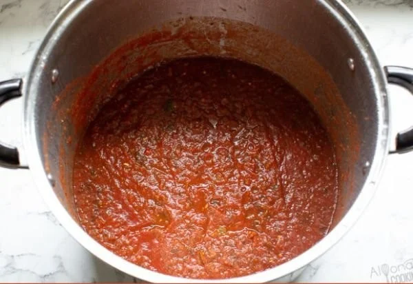 Bowl of easy homemade salsa made with fresh ingredients