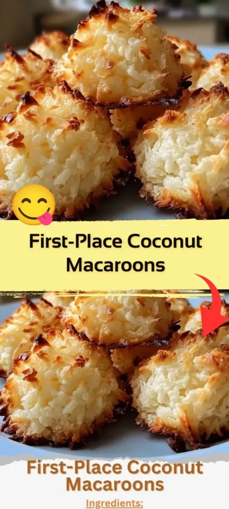 First-Place coconut macaroons arranged on a plate