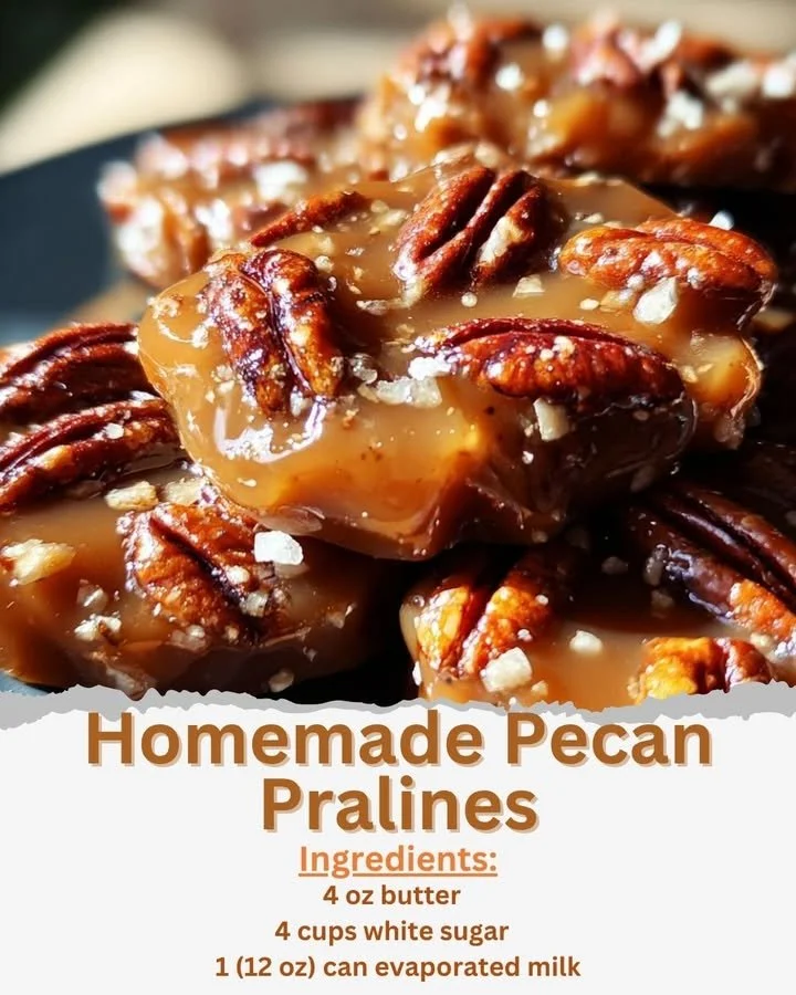 Delicious homemade pecan pralines on a decorative plate.