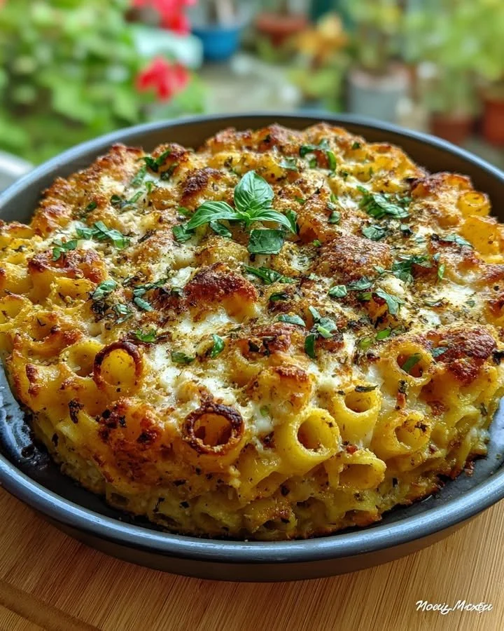 Honeycomb Pasta Cake with layers of pasta, honeycomb, and rich frosting