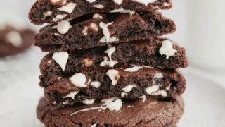 Delicious Inside Out Chocolate Chip Cookies with melted chocolate inside