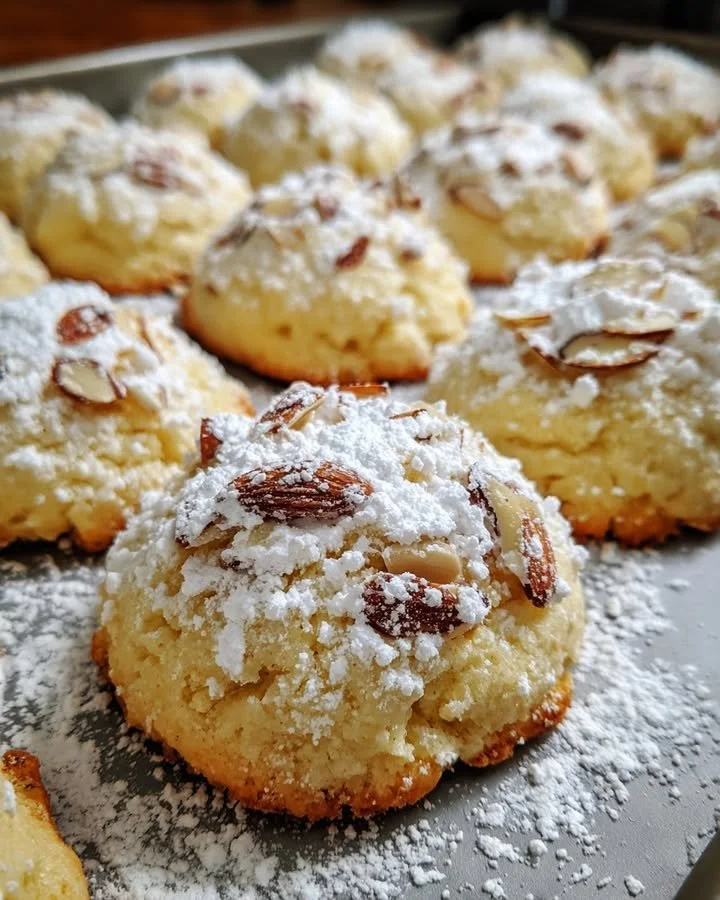 Delicious Italian Almond Ricotta Cookies on a plate