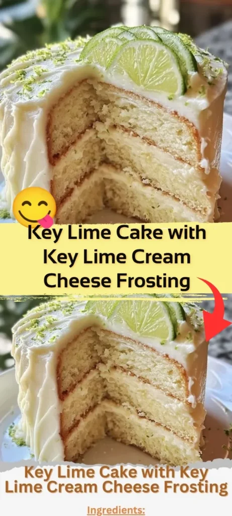 Delicious Key Lime Cake with Key Lime Cream Cheese Frosting
