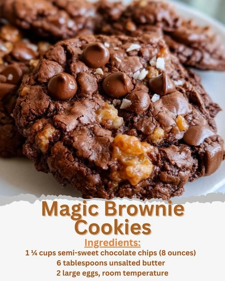 Delicious Magic Brownie Cookies with a rich chocolate flavor and chewy texture