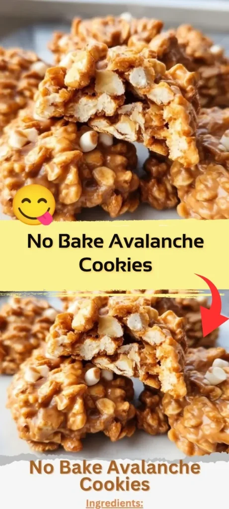 No Bake Avalanche Cookies with chocolate and marshmallows