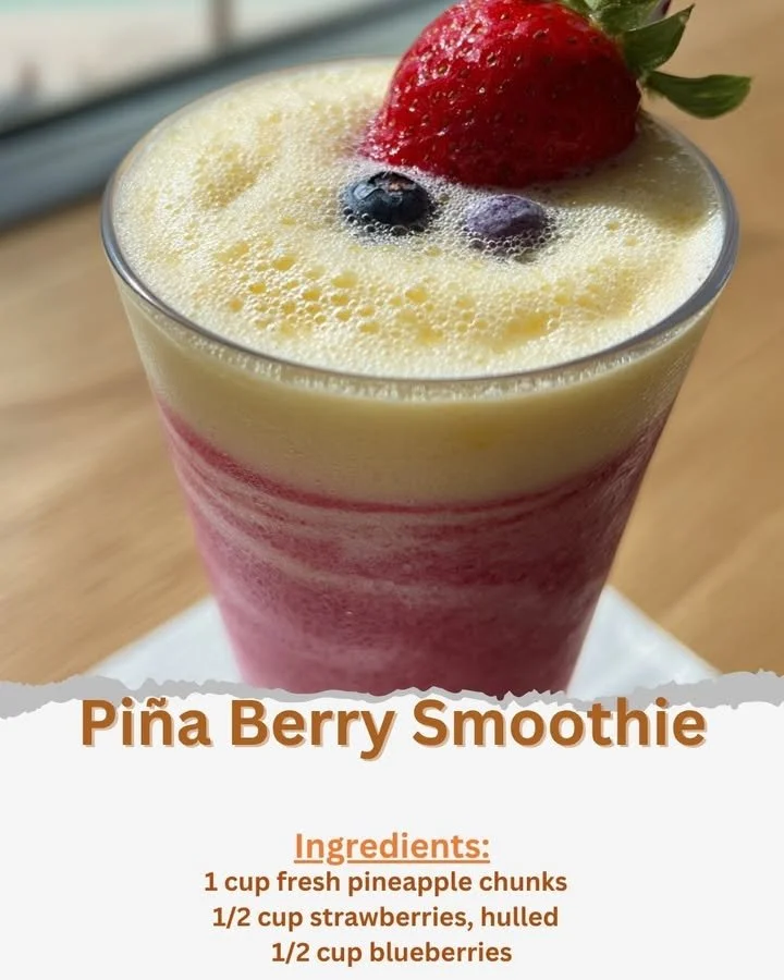 Refreshing Pineapple Berry Smoothie with fruits and a vibrant color