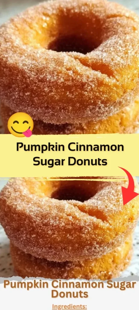 Delicious pumpkin cinnamon sugar donuts served on a plate