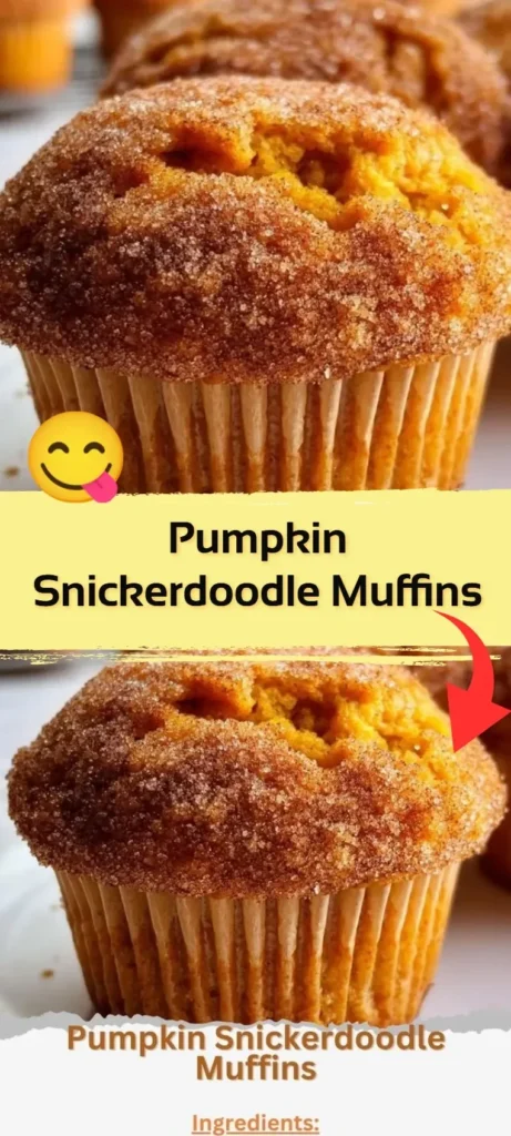 Delicious Pumpkin Snickerdoodle Muffins baked to perfection