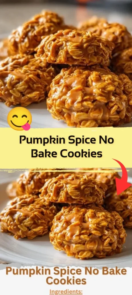 Delicious Pumpkin Spice No Bake Cookies with warm autumn spices