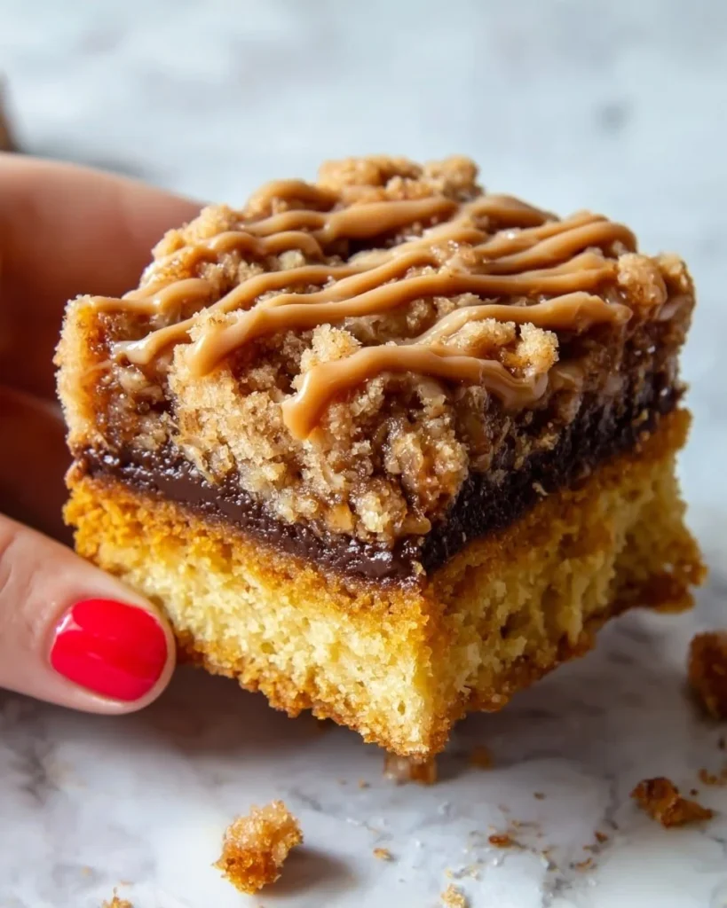 Delicious pumpkin streusel coffee cake with a crunchy topping on a plate