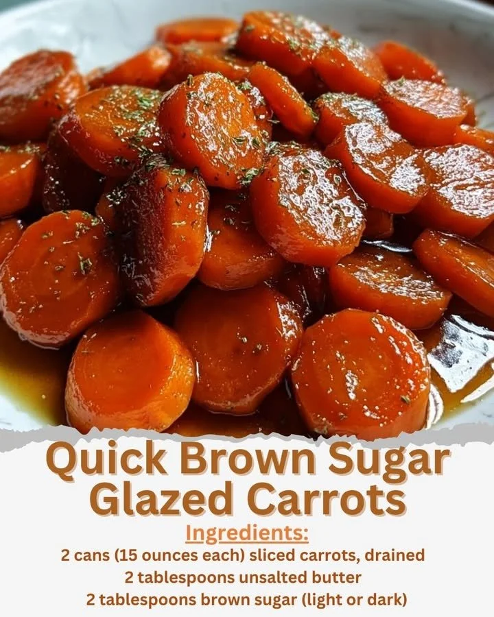 Delicious brown sugar glazed carrots ready to serve on a plate