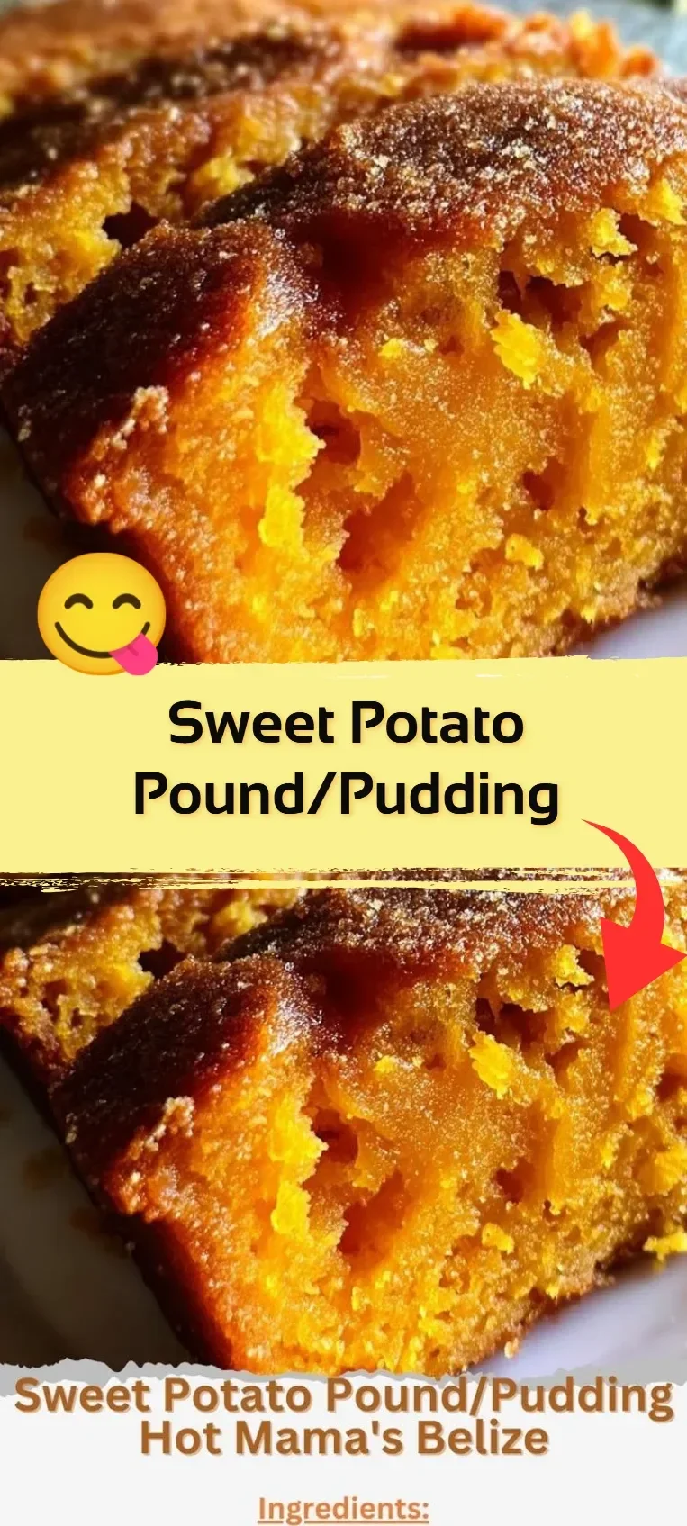 Delicious Sweet Potato Pound and Pudding dessert garnished with spices