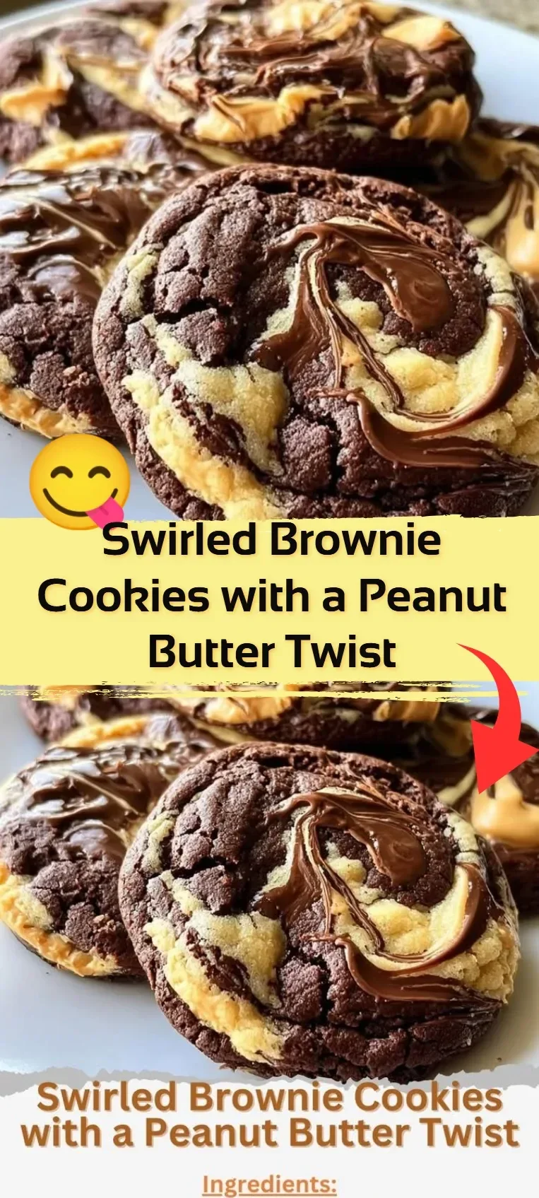 Delicious swirled brownie cookies with peanut butter for a tasty treat