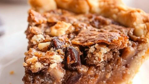 Delicious Texas Trash Pie with a mix of sweet and salty ingredients