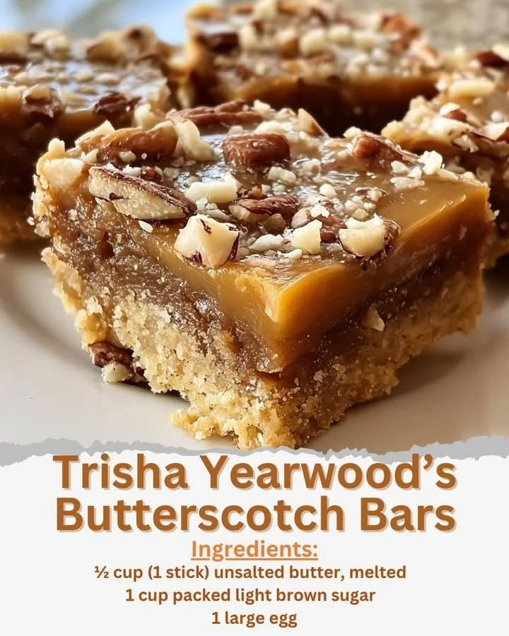 Delicious butterscotch bars recipe by Trisha Yearwood