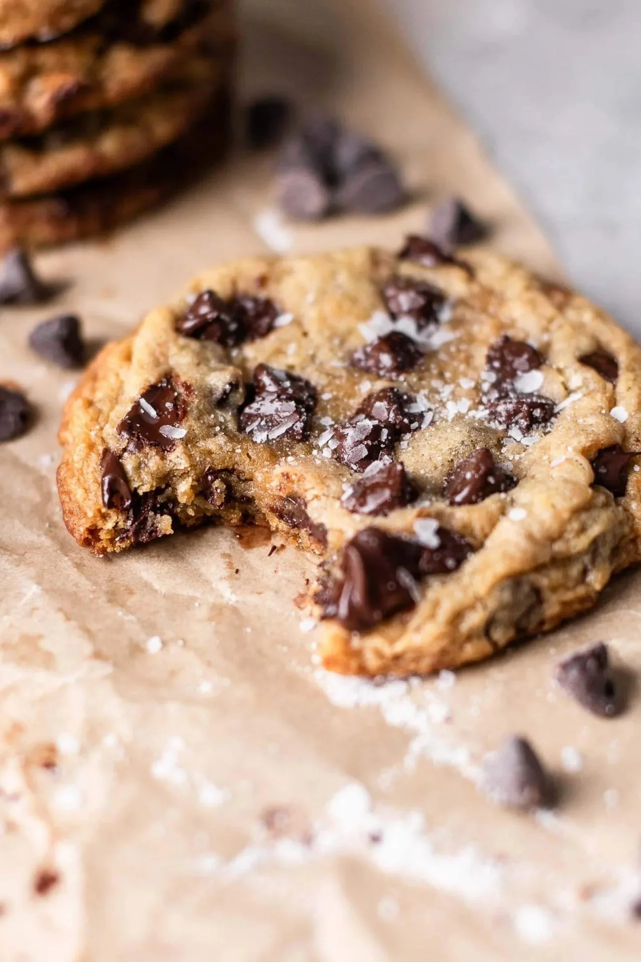 Plate of ultimate chocolate chip cookies fresh out of the oven