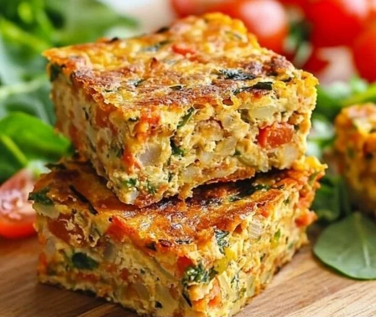Delicious zucchini bacon slice recipe served on a plate.