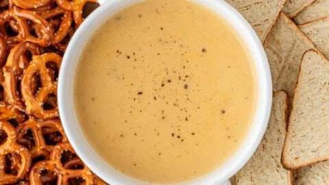 Delicious Applebee's Beer Cheese Dip served in a bowl