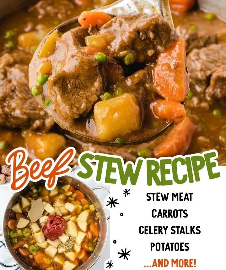 Delicious bowl of hearty beef stew with vegetables and herbs