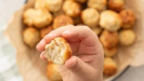 Delicious homemade chicken meatballs served with sauce