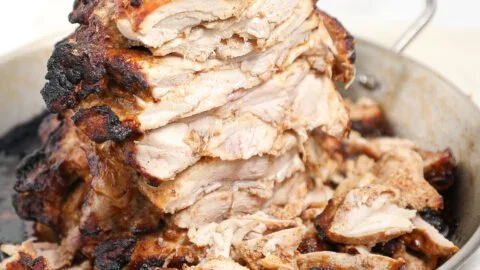 Delicious Chicken Shawarma with yogurt marinade served on a plate