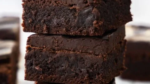 Deliciously rich Chocolate Ganache Brownies with a glossy topping