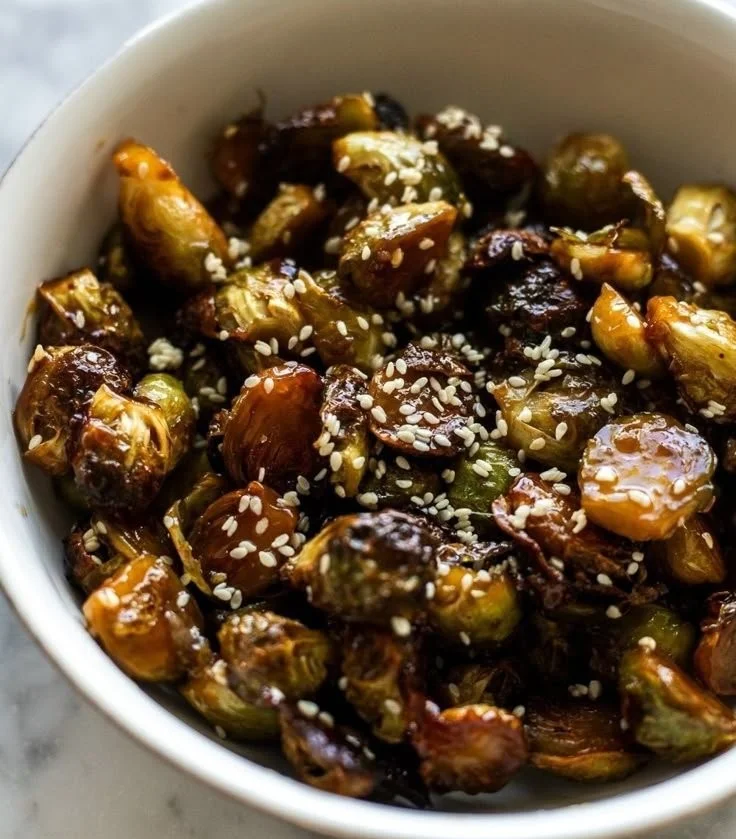 Crispy roasted Brussels sprouts cooked to perfection