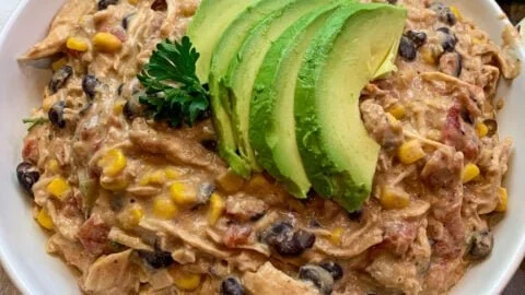 Crock Pot Fiesta Chicken recipe with vibrant ingredients and spices
