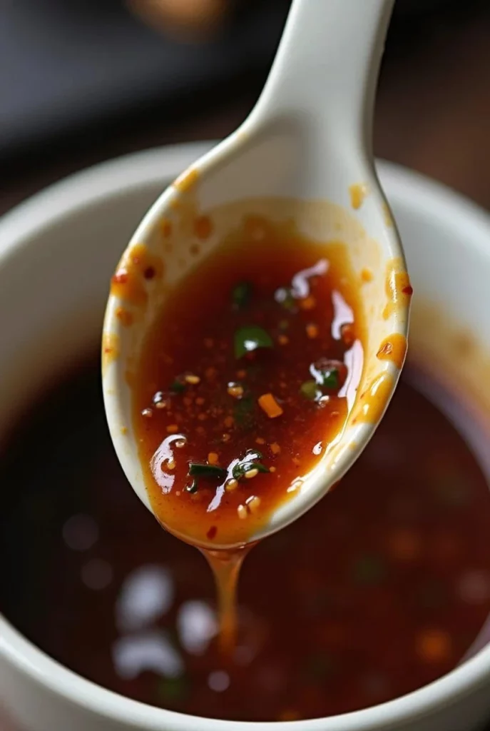 Bowl of easy homemade dragon sauce with fresh herbs and spices