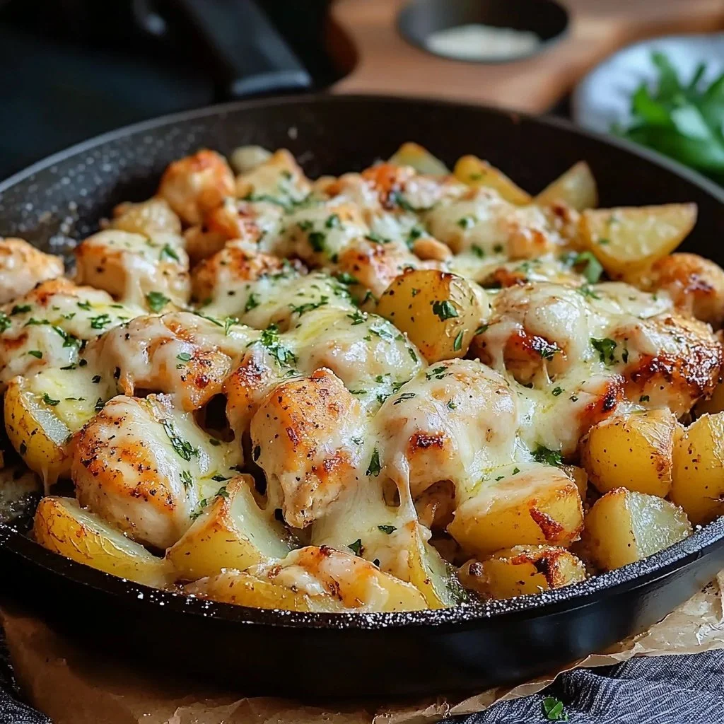 Delicious easy weeknight garlic parmesan chicken ready to serve