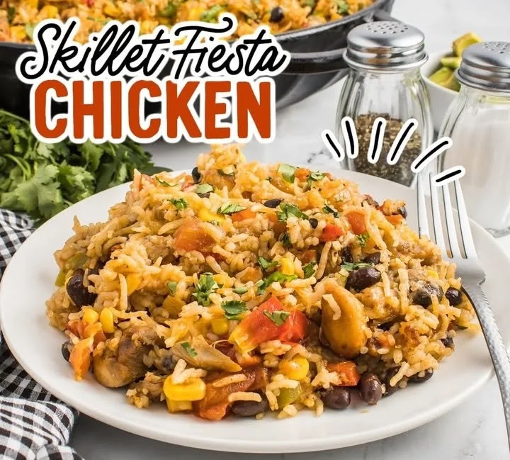 Delicious Fiesta Chicken served with colorful vegetables and spices.