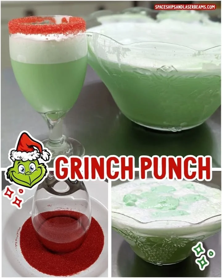 Grinch Drink - a festive holiday beverage designed for holiday celebrations
