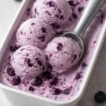 Homemade Blueberry Swirl Ice Cream