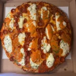Hot Honey Roni Cups, Vodka Sauce & Fresh Mozzarella Round Sicilian Pizza 2 Hot Honey Roni Cups, Vodka Sauce & Fresh Mozzarella Round Sicilian Pizza