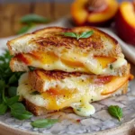 Irresistible Peach White Cheddar Grilled Cheese