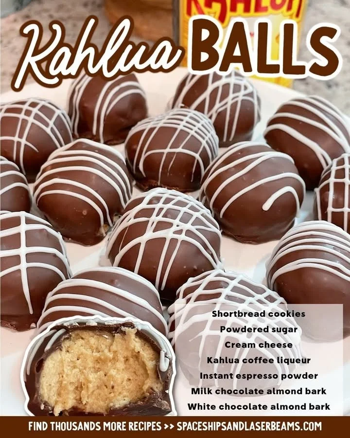 Delicious homemade Kahlua Balls made with chocolate and coffee flavors.
