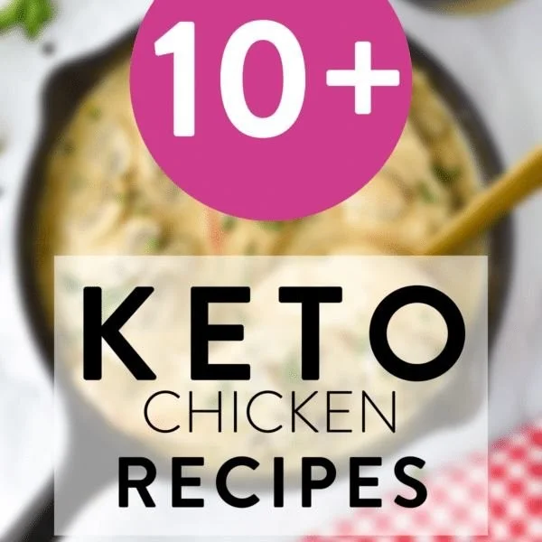 Variety of keto chicken recipes served on a table